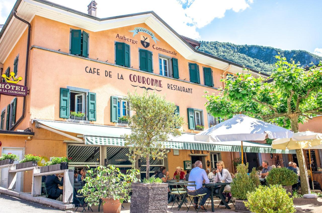 Auberge Communale De La Couronne Yvorne Exterior foto
